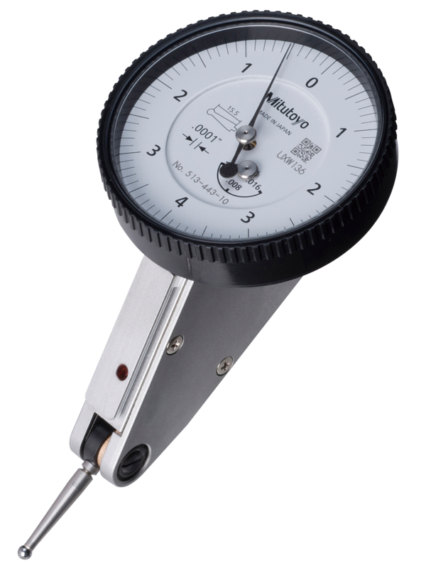 Dial Test Indicator, Horiz. 20° Face 0,016", 0,0001", 4/9,52mm Stem, Bracket 513-443-10T