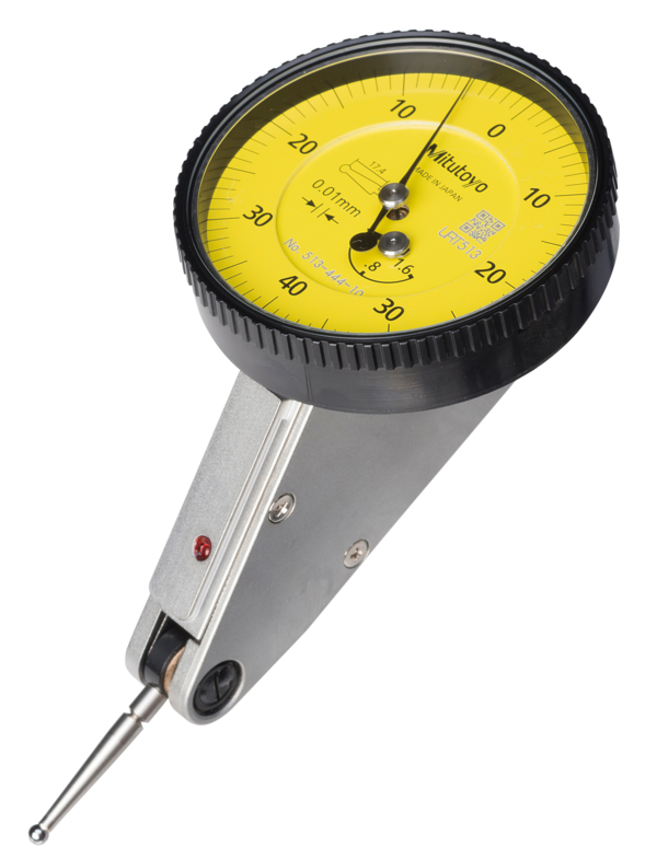 Dial Test Indicator, Horiz. 20° Face 1.6mm, 0.01mm, 8mm Stem 513-444-10E