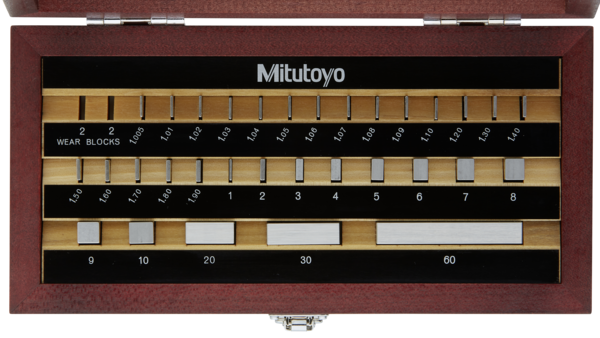 Mitutoyo 516-966-10 Metric 1mm Base Steel Gauge Block Sets 32 Piece Grade 0