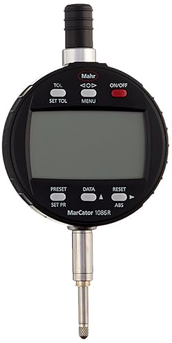 Mahr 4337120 Digital Indicators MarCator 1086 R, Range 12.5mm/.5'' Resolution 0.001 mm / .00005“ Accuracy 0.005mm Repeatability 0.002mm Force 0.65 - 0.90N Stem 8mm