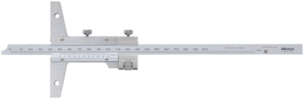 Mitutoyo Vernier Depth Gauge 0-200mm, 0,02mm, Fine adjustment 527-102