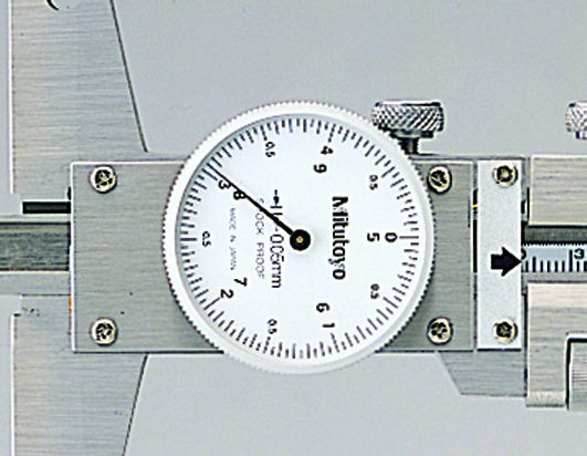 Mitutoyo Dial Depth Gauge 0-200mm, 0,05mm, Fine adjustment 527-302-50