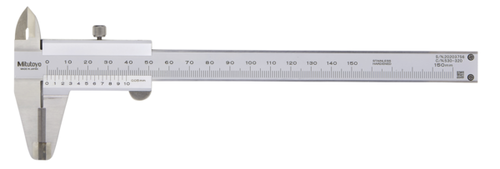 Mitutoyo Vernier Caliper,Carbide Jaw Outs. 0-200mm, 0,05mm, Metric 530-321
