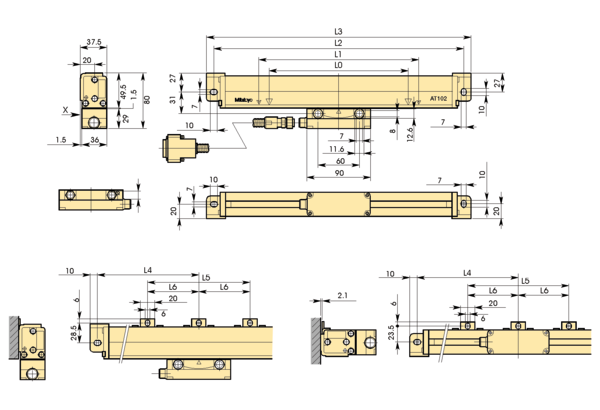 Linear Scale AT103 2500mm 539-139-30