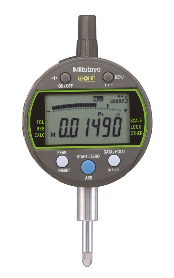 Digital Indicator, Peak Hold ID-C ASME/ANSI Type, Inch/Metric, 0,5", 0,00005", Lug Back Plate 543-302-10