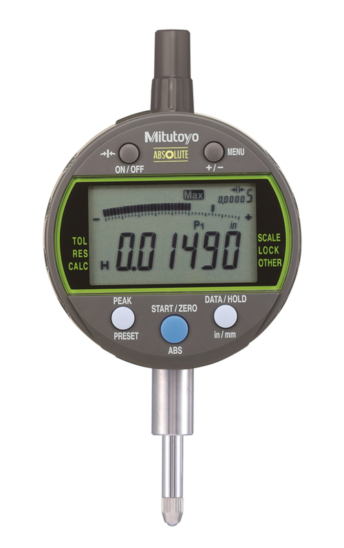 Digital Indicator, Peak Hold ID-C ASME/ANSI Type, Inch/Metric, 0,5", 0,00005", Lug Back Plate 543-302B-10