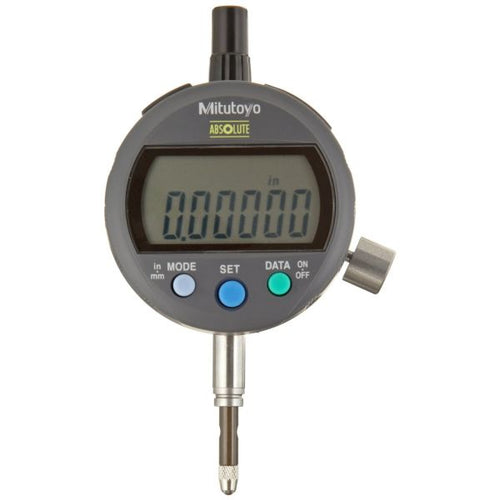 Mitutoyo 543-395B, Low Force IDC Digimatic Indicator, Resolution .00005"/.0001"/.0005"/0.001mm/0.01mm Range .5"/12.7mm, 8mm Stem, Flat Back Force 0.4N-0.7N