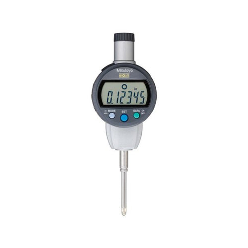 Mitutoyo 543-472B, IDC Digimatic Indicator, Resolution .00005"/.0001"/.0005"/0.001mm/0.01mm X 1"/25.4mm, 3/8" Stem, Flat Back, Force 1.8N or less