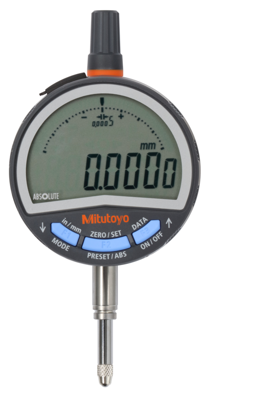 Mitutoyo 543-707B (0.01mm/0.001mm) ABSOLUTE Low Force Digital Indicator ID-CX Lug Back 0-12.7mm (0-0.5″) 3/8" stem