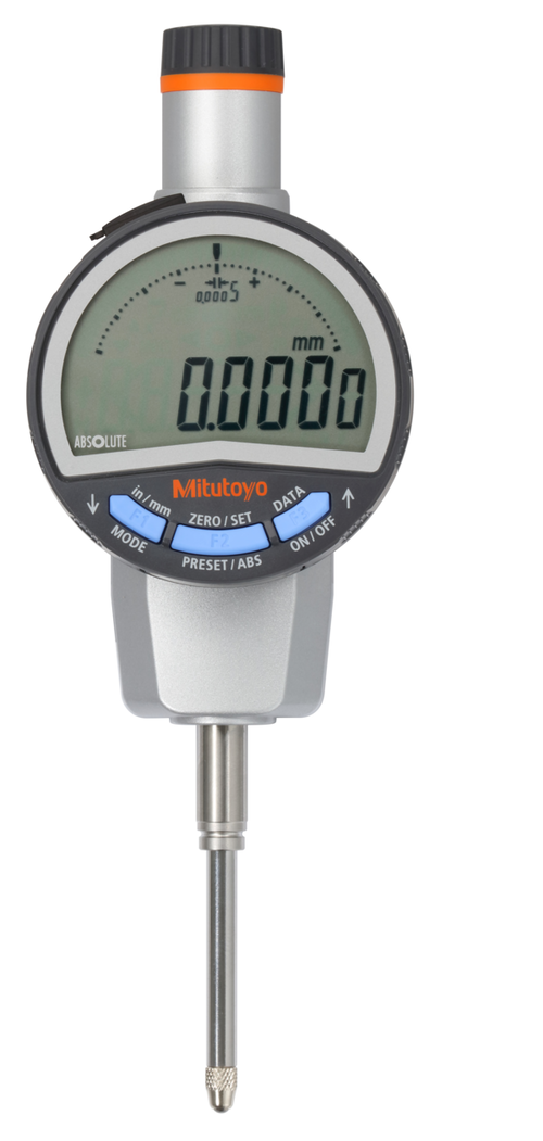 Mitutoyo 543-722B (0.01mm/0.001mm/.0005",.00005") ABSOLUTE Digital Indicator ID-CX Flat Back 0-25mm (0-1″) 3/8" stem