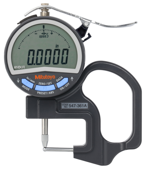 Digital Thickness Gauge, Pipe Gauge Inch/Metric, 0-0,4", 0,0005" 547-361A