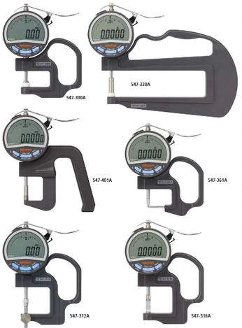 Digital Thickness Gauge, High Accuracy Inch/Metric, 0-0,47", 0,00005" 547-400A
