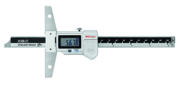 Mitutoyo Digital ABS Depth Caliper IP67 Inch/Metric, 0-6"/0-150mm 571-261-20