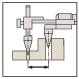 Mitutoyo Digital ABS Back-Jaw Caliper, IP67 10,1-200mm, Center/Center 573-716-20