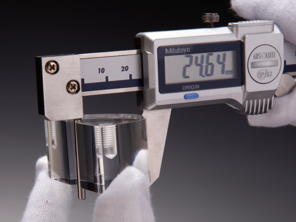 Mitutoyo Digital ABS Tube Thickness Caliper Inch/Metric, 0-150mm/0-6", IP67, Thumb Roller 573-761-20