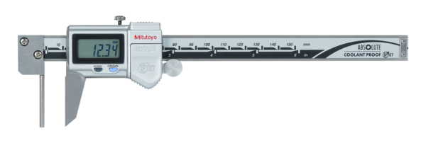 Mitutoyo Digital ABS Tube Thickness Caliper Inch/Metric, 0-150mm/0-6", IP67, Thumb Roller 573-761