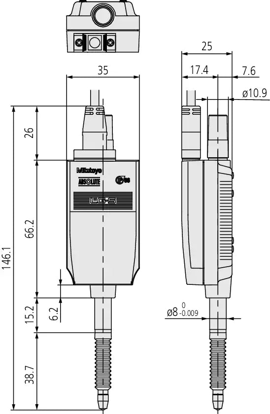 ABSOLUTE Digimatic Linear Gauge LGS-1012P, .5", 0,0005", Counting positive 575-313