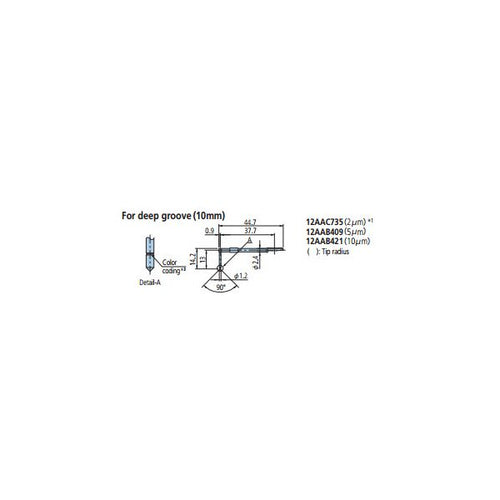 Deep Groove Stylus 40mm 5um 12AAB409-40