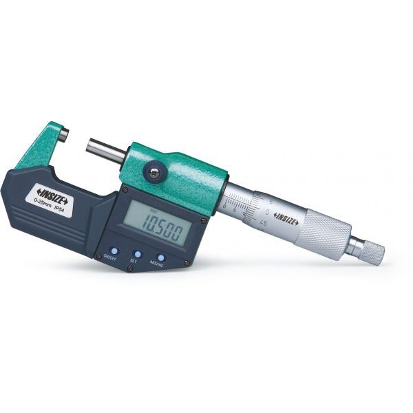 Insize Digital Outside Micrometer Range 3-4"/75-100mm Resolution .00005"/.001mm 3108-100