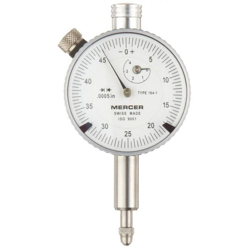 Mercer Tesa, 1416051 Small Dial gauge Graduation 0.002mm x 0.2mm dial readout 28mm/1.1''mm dial diameter, Stem 8mm, 72 Model