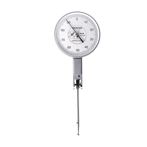 Girod Long Travel GT 4464 R Lever Dial Indicator Horizontal Type, Graduation 0.01mm, Range 4mm, Stylus Length 38mm, Bezel Diameter 37mm