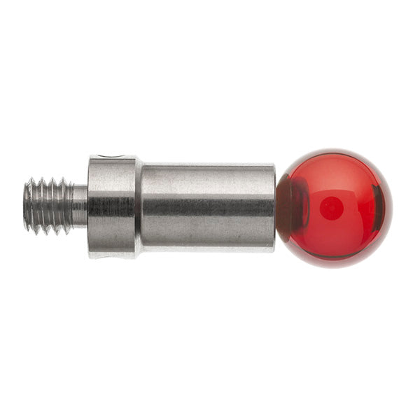 M4 Ø8 mm ruby ball, stainless steel stem, L 16 mm, EWL 16 mm A-5000-7557