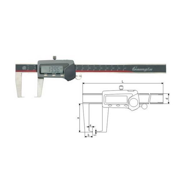 Inspec Outside Groove Caliper  C/W Flat Points  0-300mm 114-103-1