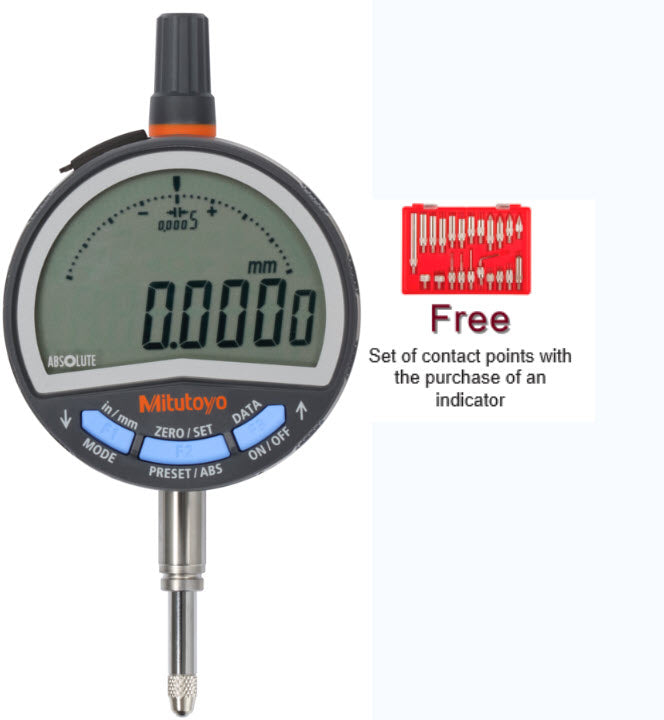 Mitutoyo 543-706B (0.01mm/0.001mm) ABSOLUTE Low Force Digital Indicator ID-CX Flat Back 0-12.7mm (0-0.5″)