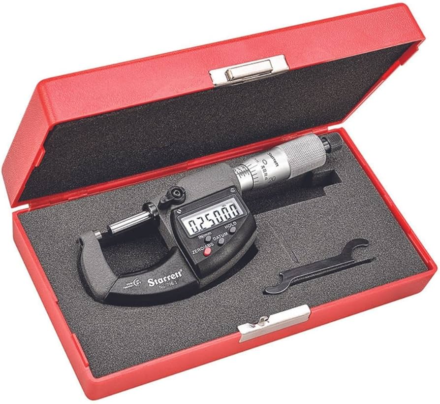 Starrett Digital Micrometer 0-1"/0-25mm IP67 796XRL-1