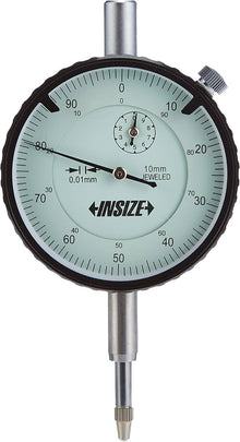 Insize Standard Indicator, Flat Back, ISO Type, 10mm, 0,01mm 2308-5F