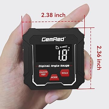 GemRed Digital Angle Gauge DAG-V1 (DAG-V1 Hold Function)  accuracy of ± 0.2° and a resolution of 0.1°