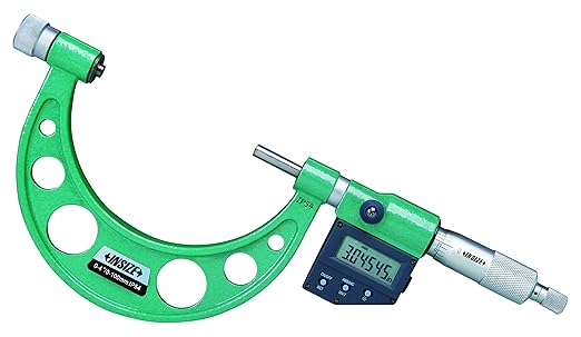 Insize Electronic Outside Micrometer with Interchangeable Anvils, 6-12"/150-300mm 3506-300