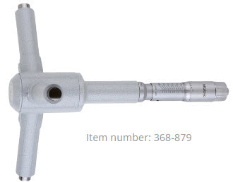 Mitutoyo 3-Point Internal Micrometer Holtest 9-10", 0,0002", Economy Type 368-879