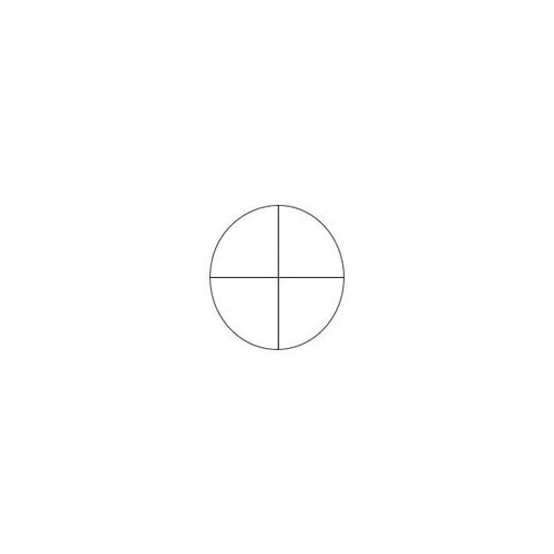 Graticules 01B19206 Reticle Crosslines Pattern : NE8 Description : Crosslines with surface chromeimage. Nominal line width 0.020mm. Diameter : 19mm