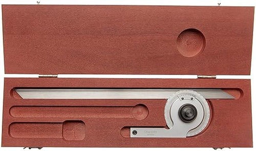 Starrett C359DZ Precision Universal Bevel Vernier Protractor, Through 360 Degree Graduations, 12" Blade Size