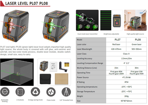 PL07 Laser Level PL07 PL08