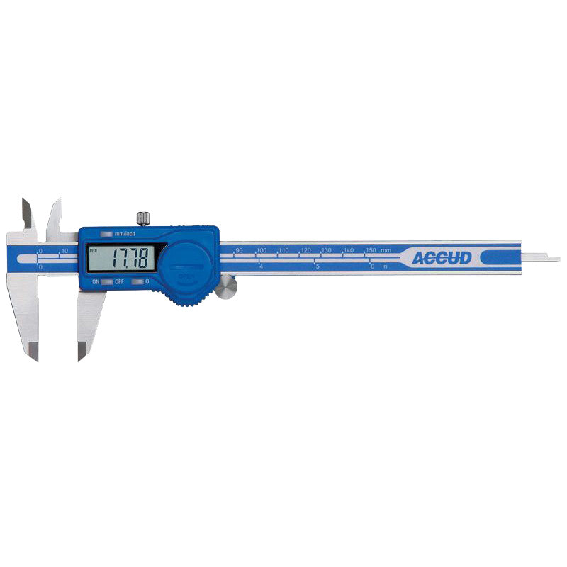 Accud Digital Caliper 6"/150mm x .01mm/.0005" With Output 111-006-12