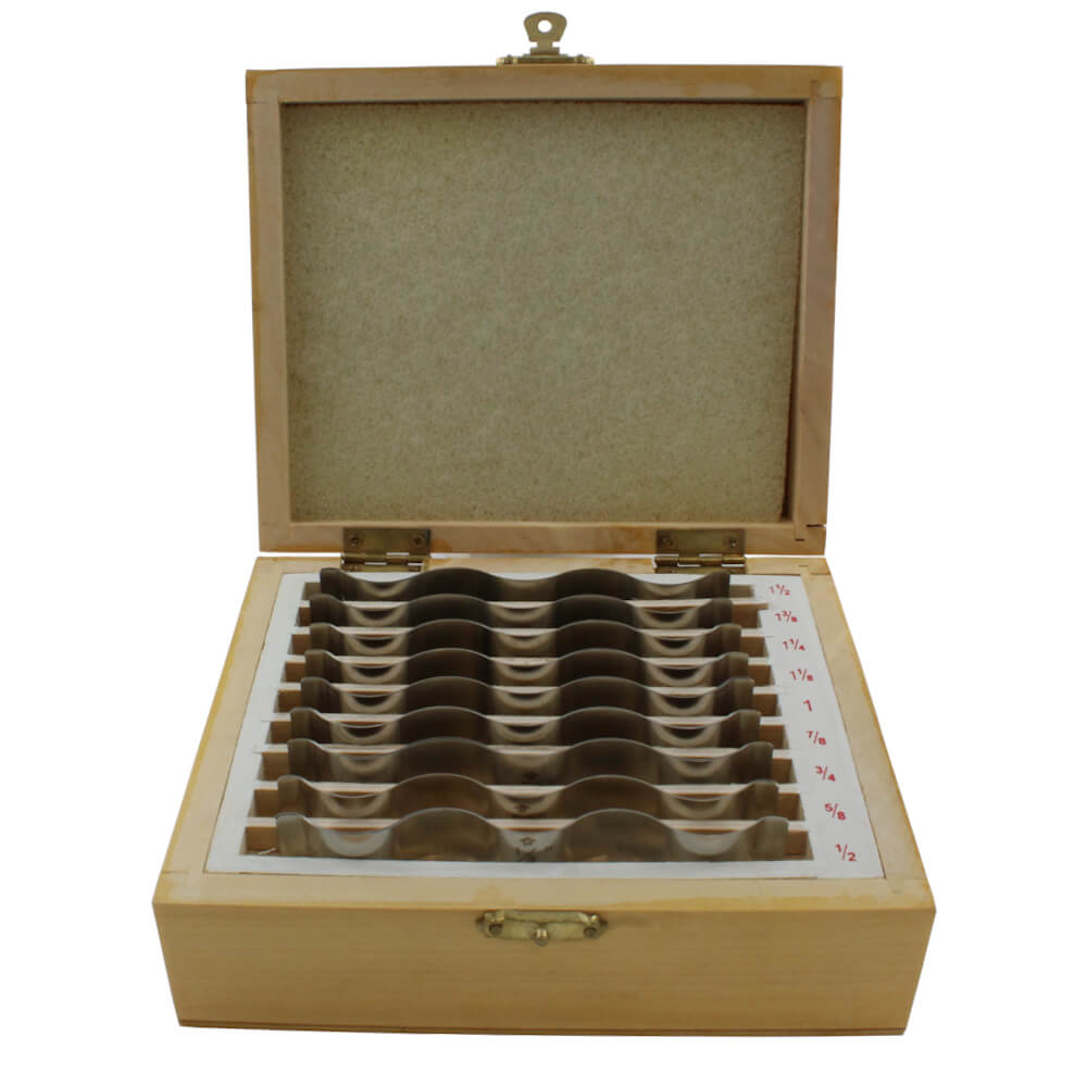 MHC 637-7451 Sets of Wavy Parallels Description : 8 Piece Wavy Parallel Set Sizes : 9-23mm steps of 2mm