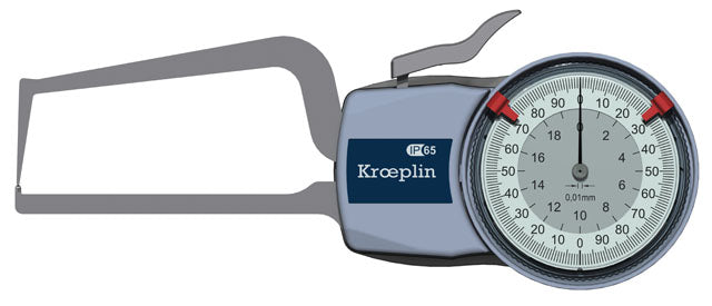 Kroeplin Analogue Tube Wall Caliper Gauge 0-20mm, 0.01mm D2R20S ( Mitutoyo Equivalent 209-406)