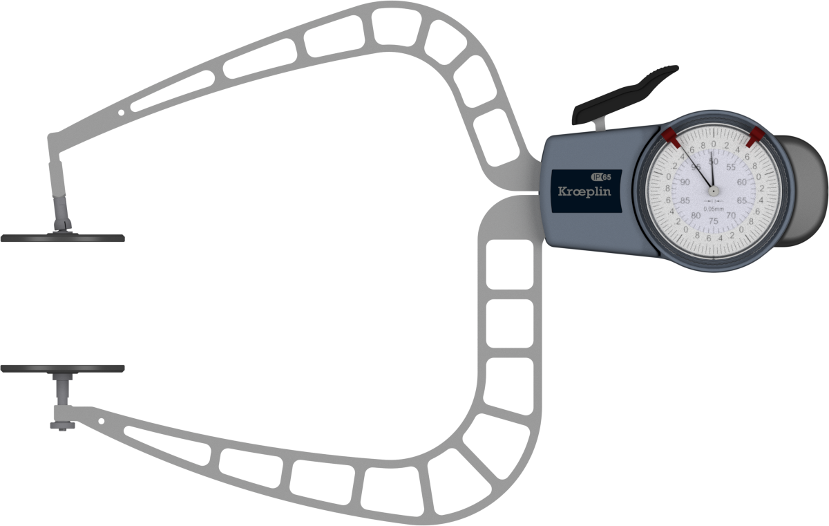 Kroeplin Digital External Caliper Gauge 50-100mm, 0.05mm D4100T