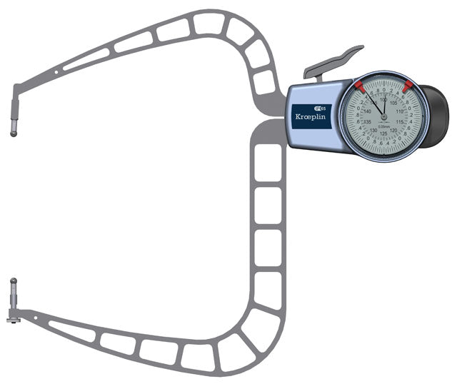 Kroeplin Digital External Caliper Gauge 100-150mm, 0.05mm D4150