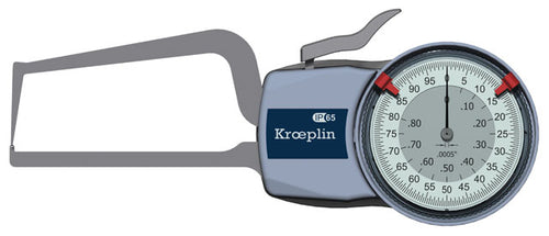 Kroeplin Internal Dial Caliper Gauge  D7R20S, 0-.8"