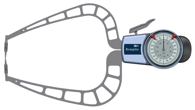 Kroeplin External Dial Caliper Gauge D950S 0-2" grad .001"