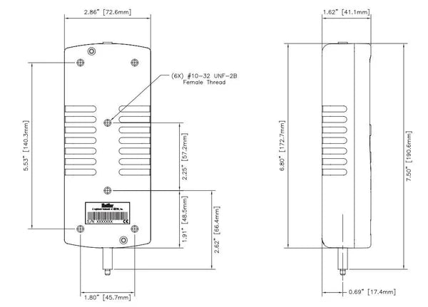 Chatillon Digital Force Gauge DFX2-100,  Ozs 1600 x 2, Grams 50000 x 50, Lbs 100x 0.1, Kgf 50 x 0.05, Newtons 500 x 0.5