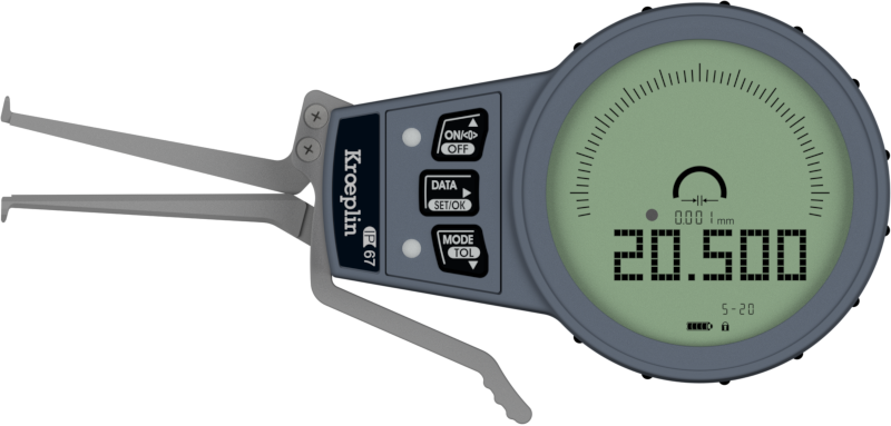 Kroeplin External Digital  groove Caliper Gauge G005 range 5-20mm/.2-.8" ( Mitutoyo Equivalent 209-928)