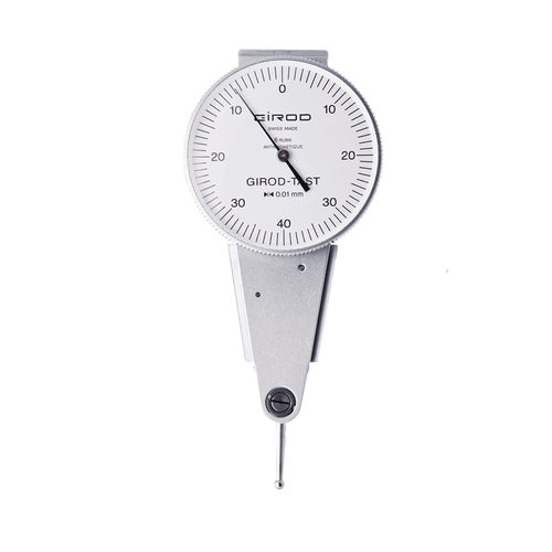 Girod GT 1492 R Lever Dial Indicator Parallel Type, Graduation 0.01mm, Range 0.8mm, Stylus Length 12mm, Bezel Diameter 37mm