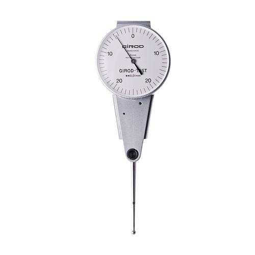 Girod GT 1494 R Lever Dial Indicator Parallel Type, Graduation 0.01mm, Range 0.5mm, Stylus Length 36mm, Bezel Diameter 37mm