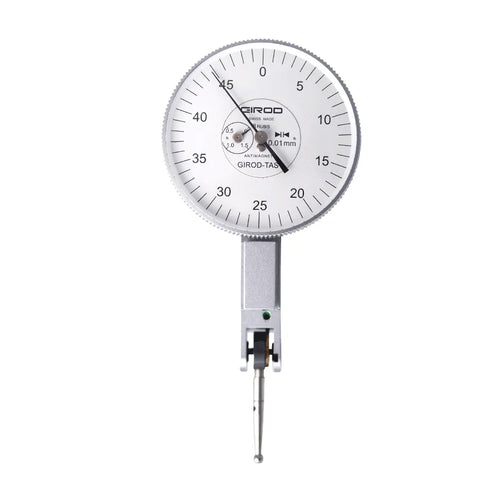 Girod Long Travel GT 4462 R Lever Dial Indicator Horizontal Type, Graduation 0.01mm, Range 2mm, Stylus Length 18mm, Bezel Diameter 37mm