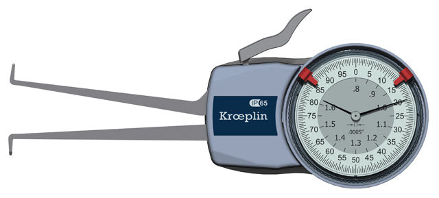 Kroeplin Metric Internal Dial Caliper Gauge .8-1.6" x .0002" H720 (Mitutoyo Equivalent 209-354)