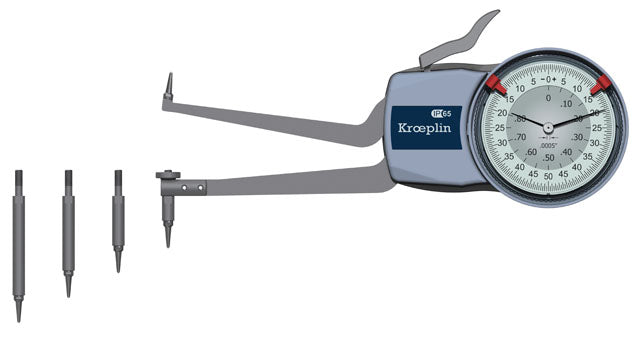 Kroeplin Metric Internal Caliper Gauge 2-4", 0.0005" H7M50